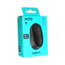 Mouse Logitech M170 - Inalámbrico Con Receptor, 2.4Ghz, USB, Óptico, 1000 dpi, Negro/Gris. 910-004940.