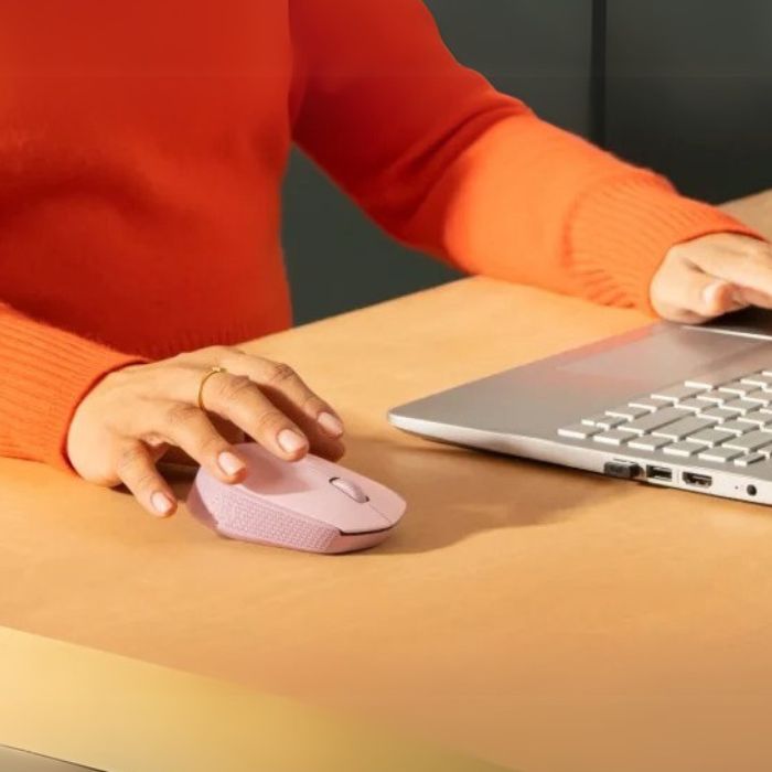 Mouse Logitech M170 - Inalámbrico Con Receptor, 2.4Ghz, USB, Óptico, 1000 dpi, Rosado. 910-006862.