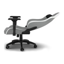 Silla Gamer Corsair TC-200, CF-9010048-W - Ajustable, tela suave y transpirable, estructura de acero, apoyabrazos, color Gris / Blanco.