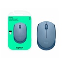 Mouse Logitech M170 - Inalámbrico Con Receptor, 2.4Ghz, USB, Óptico, 1000 dpi, Gris Azulado. 910-006863.