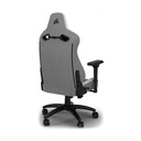 Silla Gamer Corsair TC-200, CF-9010048-W - Ajustable, tela suave y transpirable, estructura de acero, apoyabrazos, color Gris / Blanco.