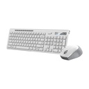 Teclado Genius Slimstar 8230 - Combo de teclado y ratón óptico Inalambrico Bluetooth + Receptor 2.4Ghz, ratón de 3 botones, 1200dpi, Teclado inalámbrico, Idioma en español, color blanco. 31340015401