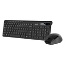Teclado Genius Slimstar 8230 - Combo de teclado y ratón óptico Inalambrico Bluetooth + Receptor 2.4Ghz, ratón de 3 botones, 1200dpi, Teclado inalámbrico, Idioma en español, color negro. 31340015407