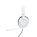 Audifono JBL Quantum 100 Gaming con cable y micrófono desmontable, Tipo 3.5mm, Compatible con Playstation, Xbox, Nintendo Switch, Color Blanco con Azul. JBLQ100PWHTBLUAM