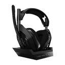 Auricular Logitech Astro A50 - Audífono con micrófono para gamer + Base , compatible con Playstation/PC, Inalámbrico, Color Negro. 939-001673
