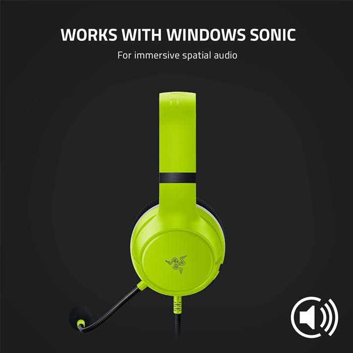 Auricular Razer Gaming Kaira X - Audífono alámbrico gamer, Xbox/PC mediante conexión de 3.5 mm, Color verde. RZ04-03970600-R3U1