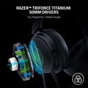 Auricular Razer Gaming Kraken V3 - Audífono alámbrico gamer, Xbox/PC mediante conexión de 3.5 mm, Audio espacial THX, sonido envolvente 7.1, RGB, Color Negro. RZ04-03770200-R3U1