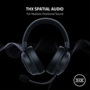Auricular Razer Gaming Kraken V3 - Audífono alámbrico gamer, Xbox/PC mediante conexión de 3.5 mm, Audio espacial THX, sonido envolvente 7.1, RGB, Color Negro. RZ04-03770200-R3U1