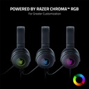 Auricular Razer Gaming Kraken V3 - Audífono alámbrico gamer, Xbox/PC mediante conexión de 3.5 mm, Audio espacial THX, sonido envolvente 7.1, RGB, Color Negro. RZ04-03770200-R3U1