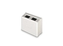 Cajilla de Red VCOM NM242 - Caja sencilla para montaje superficial (Keystone) RJ-45, 2 puerto.