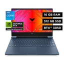 Laptop HP Victus Gaming 15-fa0022la - 15.6", Core i5-12450H, 16GB DDR4-3200,  512GB SSD, RTX3050 4 GB, Windows 11 Home Spanish, Azul. A14LDLA#ABM