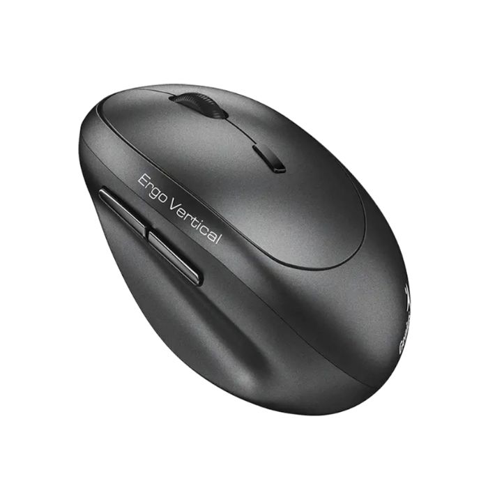 Mouse Genius Vertical Ergo 8350s - Inalámbrico, Bluetooth, 2.4GHz, 1600 DPI, Gris Oscuro. 31030041400.