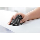 Mouse Genius Vertical Ergo 8350s - Inalámbrico, Bluetooth, 2.4GHz, 1600 DPI, Gris Oscuro. 31030041400.