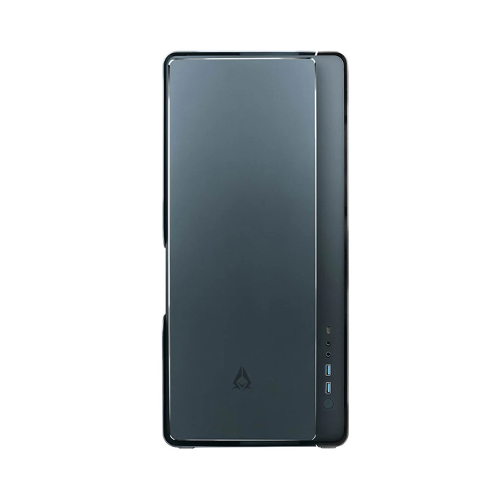 Caja Gaming ATX AZZA Cast 808 - Construcción en aluminio, conectores 2x USB 3.0 / 1x USB-C, HD Audio, 1x abanico de 120mm ARGB Posterior, color negro.