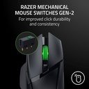 Mouse Razer Basilik V3 X Hyperspeed - Inalámbrico, personalizable para juegos: interruptores mecánicos Gen-2, 5G Sensor óptico avanzado de 18K PPP, RGB. Rz01-04870100-R3u1