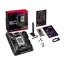 Tarjeta Madre AMD Asus ROG STRIX B850-I GAMING WIFI - AM5, AMD B850, 2x DDR5 8400Mhz(OC), 3x PCIe 5.0 x16, HDMI 2.1, 2x USB 2.0,  1x USB Tipo C, 4x Tipo A10Gbps, 1x M.2, 2 SATA 6Gb/s. ROG STRIX B850-I GAMING WIFI
