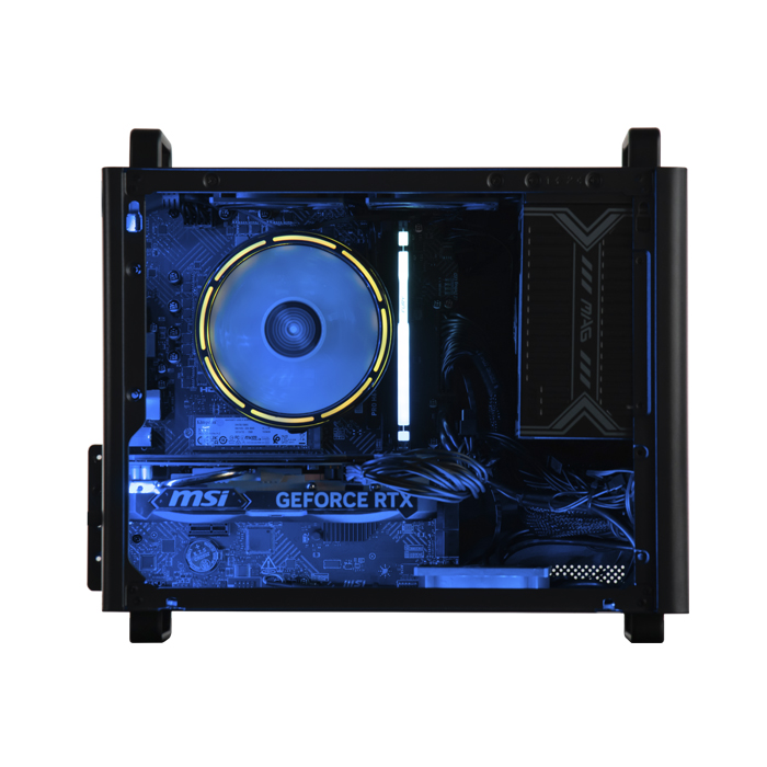 Computador i7 Mini Gaming - Intel Core i7-12700 4.90 GHz Turbo, Nvidia Geforce 4060 8GB GDDR6, 1TB SSD Nvme M.2, 16GB RAM DDR5 5600Mhz, Teclado, Mouse, Bocina, Windows 11 Pro Español - MJK Gaming i7
