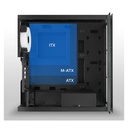 Caja Gaming ATX AZZA Cast 808 - Construcción en aluminio, conectores 2x USB 3.0 / 1x USB-C, HD Audio, 1x abanico de 120mm ARGB Posterior, color negro.