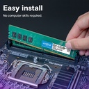 Memoria Ram DIMM Crucial - Capacidad de 16GB DDR4 UDIMM PC4-25600 (3200Mhz), No ECC, CL22, 1.2V, sin búfer.