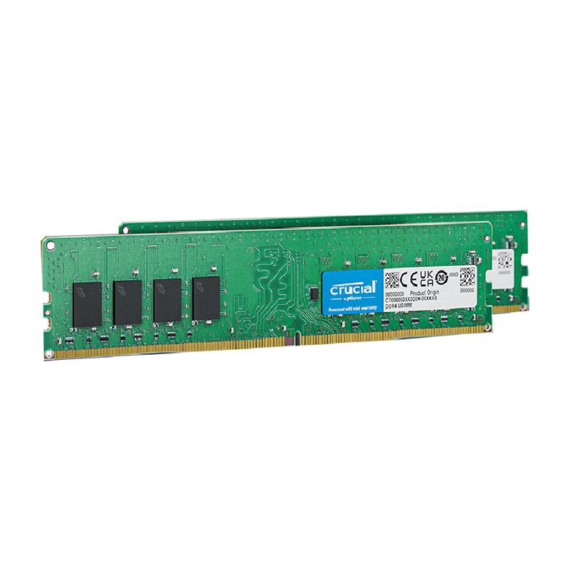 Memoria Ram DIMM Crucial - Capacidad de 16GB DDR4 UDIMM PC4-25600 (3200Mhz), No ECC, CL22, 1.2V, sin búfer.