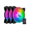 Abanico Cooler Master Masterfan MF120 Prismatic - RGB Gen2, 3 in 1 para gabinete caja 120mm, 650-1800 RPM, conector 4 pines. MFY-B2DN-203PA-R1