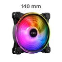 Abanico XPG Hurricane 140 ARGB - Para gabinete, caja 140mm, hasta 1800 RPM, conector 4 pines, 28dBA, color negro. HURRICANE140ARGBPWM-BKCWW