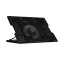 Abanico para Laptop Argom - Abanico para portátiles hasta 17", 5x niveles de altura ajustable, 1400 RPM, color negro. ARG-CF-1594