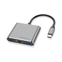 Adaptador Argom, ARG-UB-0181 Tipo-C 3 en 1, 1 salida HDMI 4K, un puerto USB3.0 y una ranura de entrada PD Tipo-C, resolucion 4K(3840 x 2160p a 30 Hz).