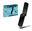 Adaptador Inalámbrico TP-Link Archer T4U AC1300 - USB 3.0, 802.11ac (867Mbps+400Mbps), banda dual 2.4Ghz/5Ghz, antena omnidireccional.