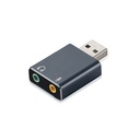 Adaptador de Sonido Argom ARG-CB-0067 USB 2.0 - Salida de sonido estereo, conexión audio, micrófono x 3.5mm