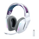 Auricular Logitech G733 LightSpeed RGB Wireless - Audífono con micrófono para gamer, inalámbrico, dts, compatible con PC/MAC/PS4, color blanco. 981-000882