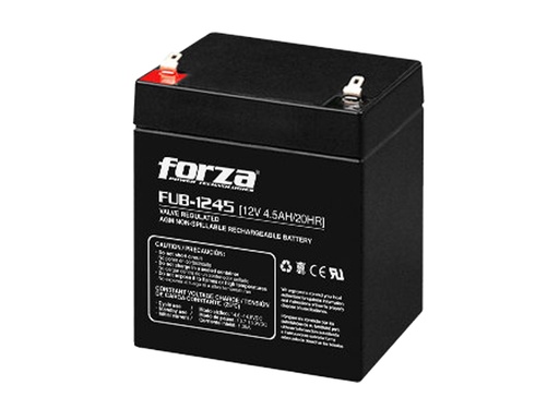 [BRU-FOR-001] Batería de repuesto Forza FUB-1245 - Voltaje de 12V, 4.5Ah, unidad hermética, para Forza de 500VA y otras aplicaciones.