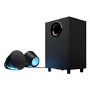 Bocinas Logitech G560 LightSync PC Gaming - Sistema de altavoces 2.1 con bluetooth, rgb, 240W (RMS), entradas 3.5mm, DTS-X ultra sorround, color negro. 980-001300