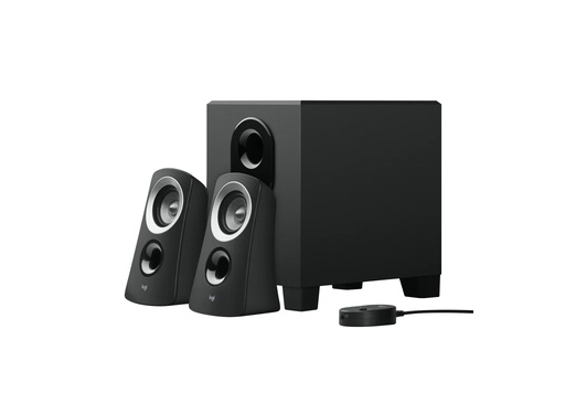 [BOC-LOG-025] Bocinas Logitech Z313 - Sistema de altavoces 2.1, 25 vatios reales (RMS), subwoofer, control remoto con cable. 980-000382