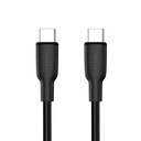 Cable Argom ARG-CB-0070BK Tipo-C a Tipo-C M/M - 6pies (1.8M), para celulares, tablet, laptops, transferencia hasta 480 Mbps, Silicona