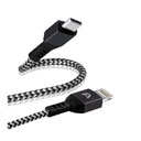 Cable Trenzado de Nailon Argom, ARG-CB-0024BK, USB Tipo C macho a Lightning de 18W macho, 1.8m (6pies).