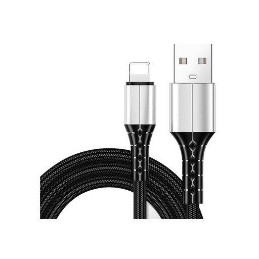 [CYA-VCO-229] Cable cargador Lighting CU287L - Transferencia de datos, color negro,1m (3pies).