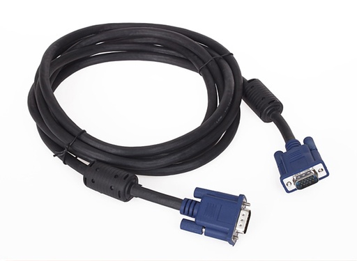 [CYA-VCO-172] Cable de Monitor VGA VCOM - HD15 macho/macho con 2 núcleos de ferrita, conector niquelado, color azul, 3m (10pies). V-VGA-M/M-3.0 AZUL