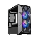 Caja Cooler Master TD300 - Para micro-ATX, mini-ITX, conectores 2x USB 3.2, 1x 3.5mm audio,1x 3.5mm microfono, 2x abanico de 120mm frontal, color negro. TD300-KGNN-S00
