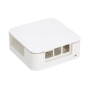 Caja Raspberry Pi Quattro - Compatible con raspberry Pi B+/2B/3B, montaje VESA incluído, color blanco. ASM-1900039-11 