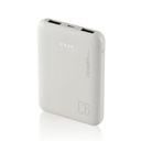 Cargador de Respaldo Portátil Argom C6 - 6000mAh, recarga celulares, tabletas, mp3 y otros, indicadores led, color blanco. ARG-PB-1136WT