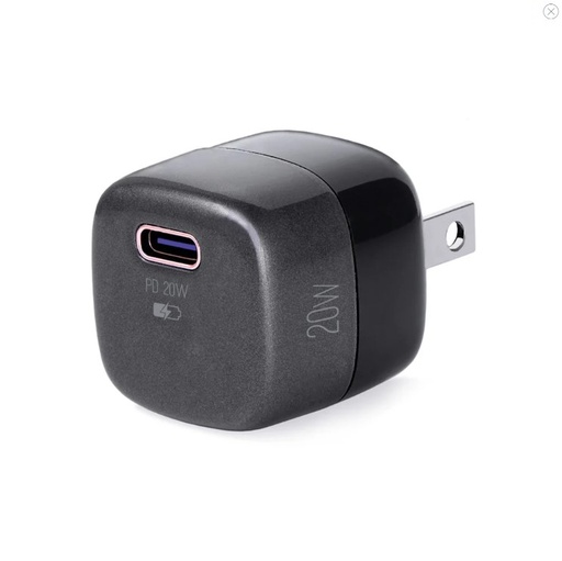 [CYA-ARG-036] Cargador de pared Argom Volta P2 ARG-AC-0120BK - Conector Nano, TIPO C, Carga rapida, 20W, Compatible con celulares, tablets, otros, Negro