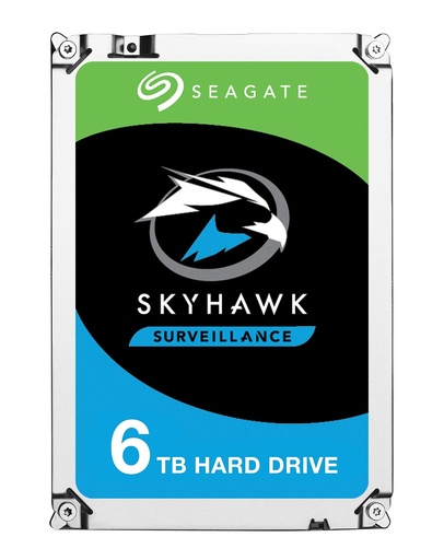 [35S-SEA-089] Disco Duro 3.5" Seagate SkyHawk AI Surveillance - Capacidad de 6TB, 256MB cache, 5400 rpm, SATA III (6Gb/s), ideal para videovigilancia 24/7, para sistemas DVR y NVR. ST6000VX001