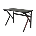 Mesa Gaming Argom ERGO Z47, ARG-DK-9247BK, Medidas: 47,2 x 23,6 x 29,5 pulgadas, color negro detalles en rojo.