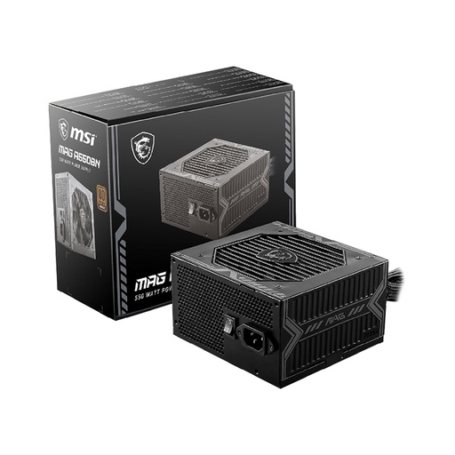 [FUP-MSI-001] Fuente de Poder MSI MAG A650BN - Potencia de 650W, 24 pines ATX, 2x conector 6+2 PCI-E y 5x SATA, abanico 120mm, 80 plus bronce