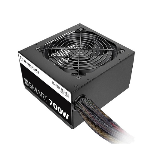 [FUP-THE-053] Fuente de Poder Thermaltake SMART 700W 80 Plus - Potencia de 700W, 20/24 pines ATX, Conectores 6+2-Pin PCI-Express & 6x SATA, abanico 120mm, color negro/blanco. PS-SPD-0700NPCWUS-W