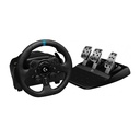 Gamepad Logitech G923 Racing Wheel - Volante y pedales de simulación de carreras, pedales de acero inoxidable, volante de cuero, TRUEFORCE, para PC, PS4, color negro. 941-000147