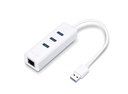 HUB Adaptador TP-LINK UE330 - USB 2 en 1, de 3 puertos USB 3.0 y adaptador ethernet gigabit.