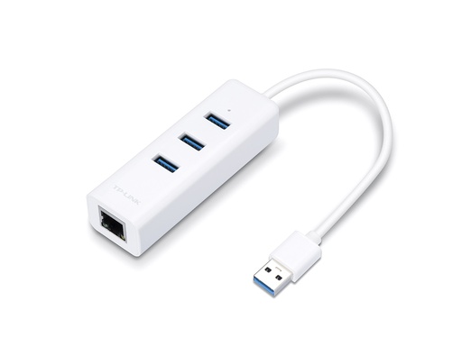 [HUB-TPL-002] HUB Adaptador TP-LINK UE330 - USB 2 en 1, de 3 puertos USB 3.0 y adaptador ethernet gigabit.