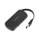 Hub USB 2.0 Targus - 4 Puertos, Velocidad 480 Mbps, compatible con PC y Mac, Negro ACH114US